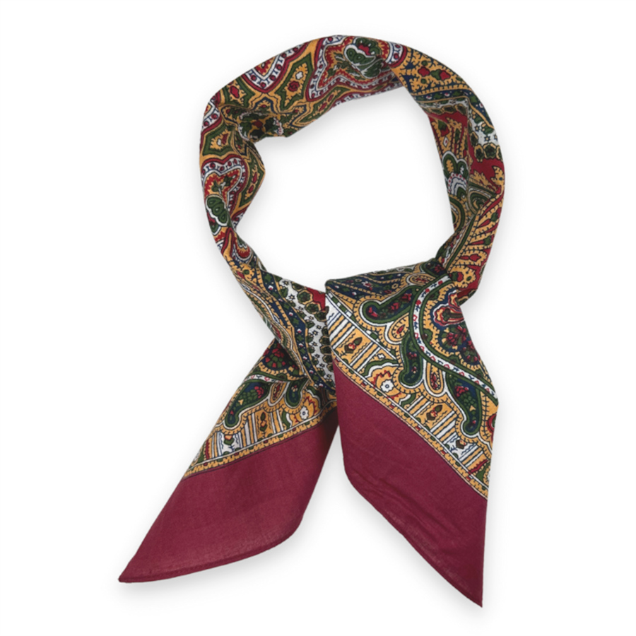 Bandana/snusnäsduk Bomull 65 x 65 cm Burgundy (bild för) Bandana/snusnäsduk Bomull 65 x 65 cm Burgundy